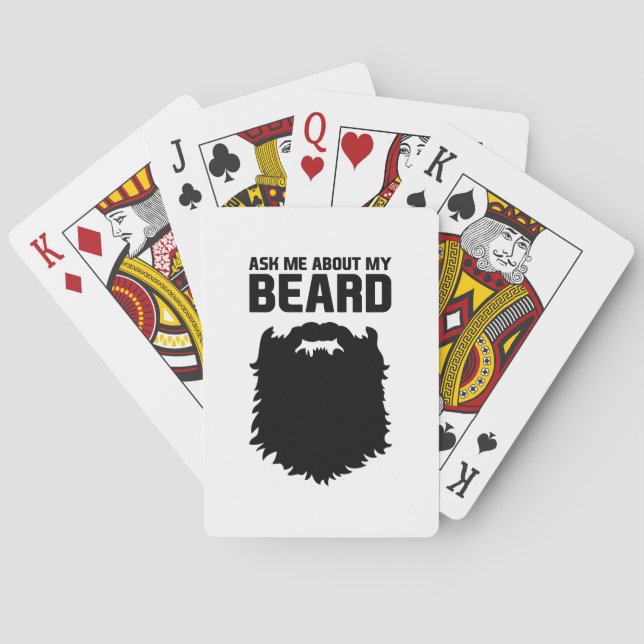 Ask About My Beard Playing Cards (Back)