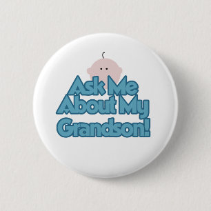 Ask About My Grandson 6 Cm Round Badge