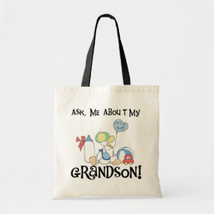 Ask About My Grandson Tshirts and Gifts Tote Bag