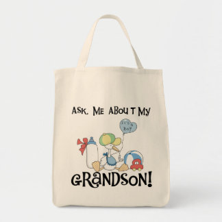 Ask About My Grandson Tshirts and Gifts Tote Bag