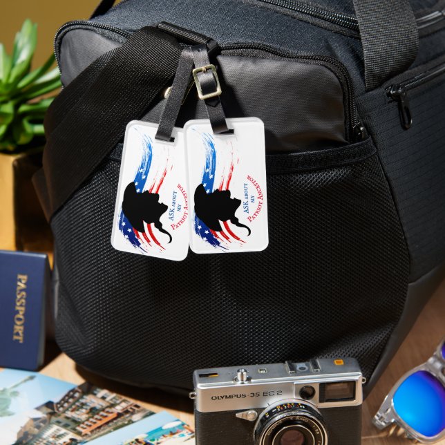 Ask about my Patriot Ancestor Luggage Tag (Front & Back)
