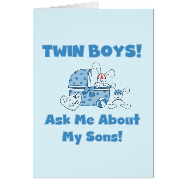 Ask About My Twin Sons Tshirts and Gifts (Front)
