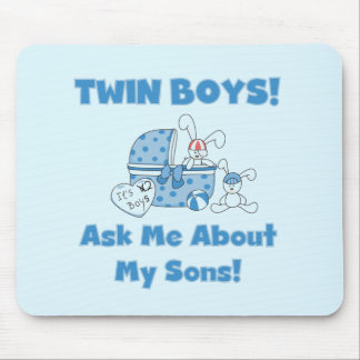 Ask About My Twin Sons Tshirts and Gifts Mouse Pad