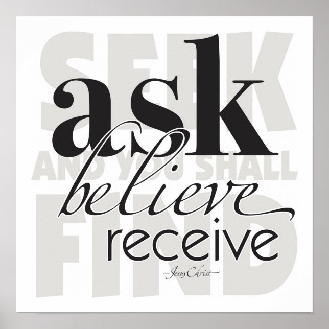 Ask Believe Receive Poster (Front)