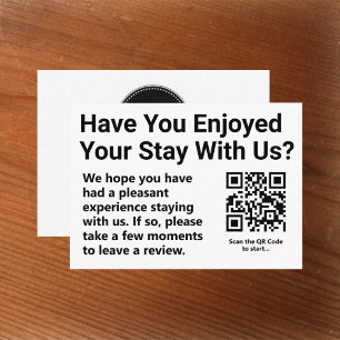 Ask Customers to Leave a Review QR Code Business Card