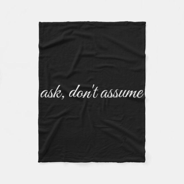Ask, Don't Ume, Mental Health Therapy  Fleece Blanket (Front)