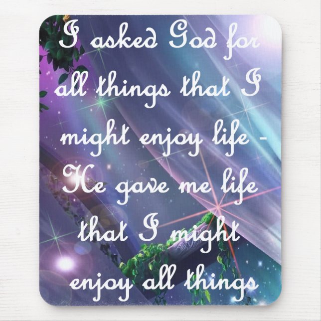 Ask God Mousepad (Front)