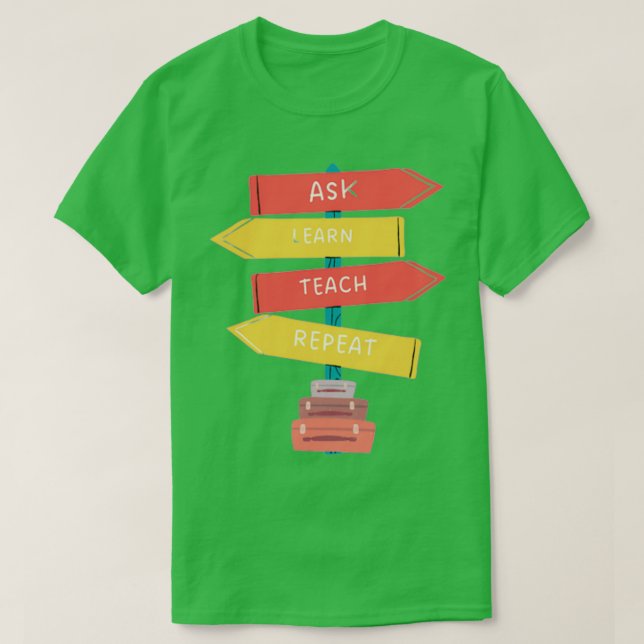 Ask Learn Teach Repeat T-Shirt (Design Front)