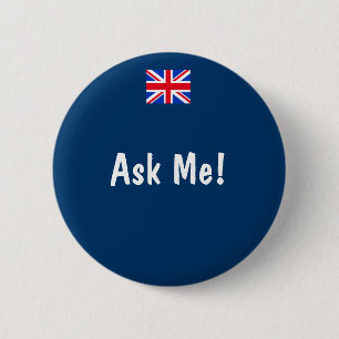 Ask Me 6 Cm Round Badge