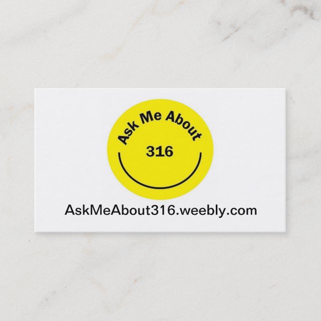 Ask me about 316 reference card (Front)