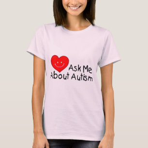 Ask Me About Autism (Heart) T-Shirt
