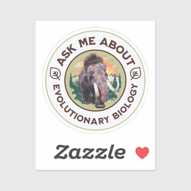 Ask Me About Evolutionary Biology Woolly Mammoth (Sheet)
