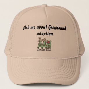 Ask me about Greyhound adoption hat