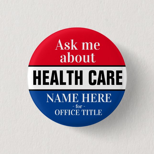 Ask Me About Health Care 3 Cm Round Badge (Front)