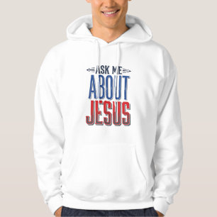 Ask Me About Jesus Vintage Christian Shirt Design 