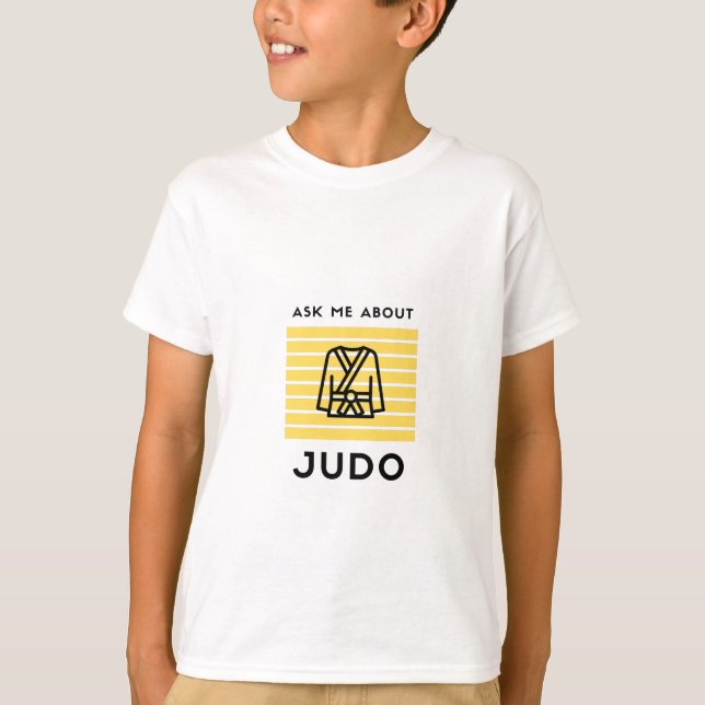 Ask me about judo martial arts T-Shirt (Front)