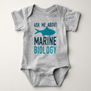 Ask Me About Marine Biology Baby Bodysuit