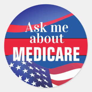Ask Me About Medicare  Classic Round Sticker