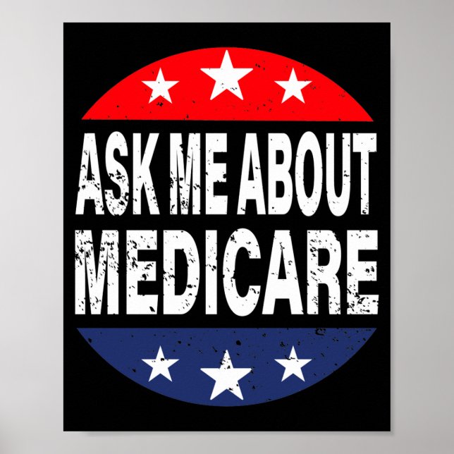 Ask Me About Medicare Insurance Agent Broker Quote Poster (Front)