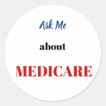 Ask Me About Medicare Stickers