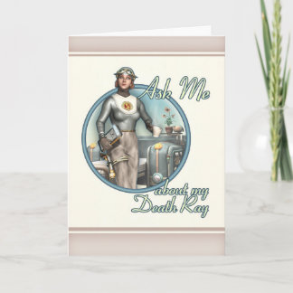 Ask Me About My Death Ray! Greeting Card