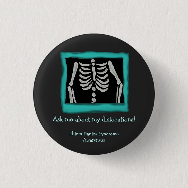 Ask Me About My Dislocations (EDS Awareness) 3 Cm Round Badge (Front)