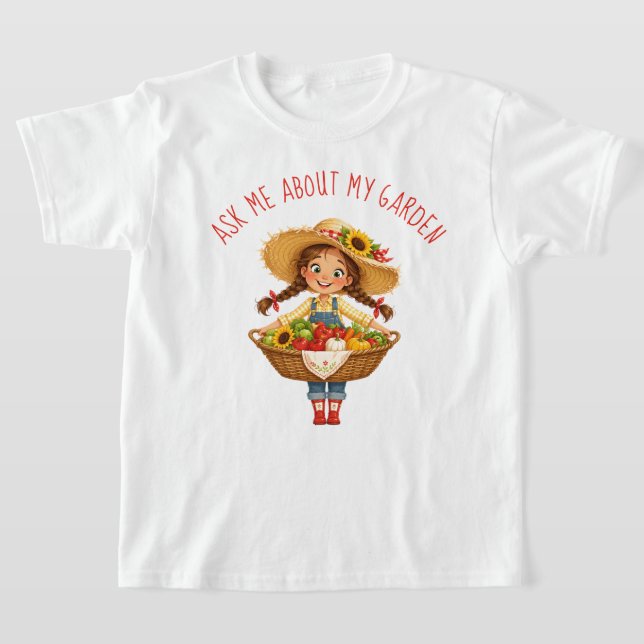 Ask Me About My Garden T-Shirt (Laydown)