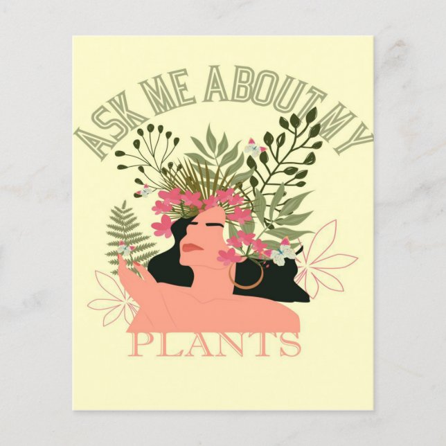 Ask Me About My Plants | Gift For Mum Flyer (Front)