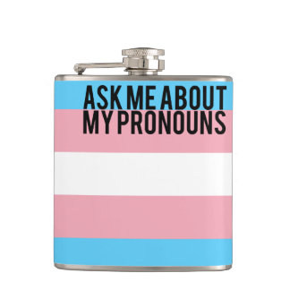 Ask Me About My Pronouns Flask