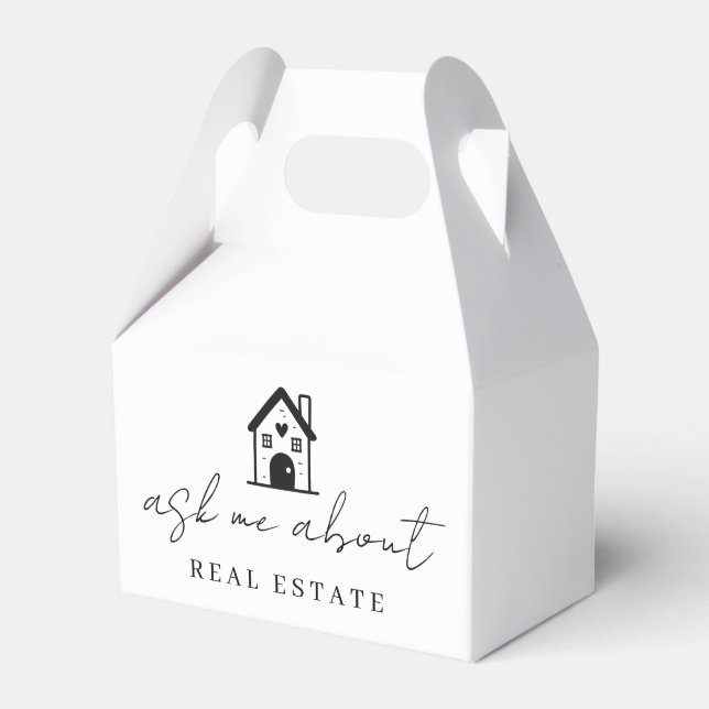 Ask Me About Real Estate Promotional  Favour Box (Front Side)