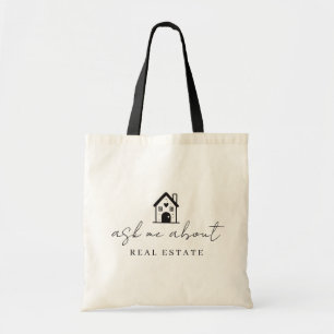 Ask Me About Real Estate Promotional Tote Bag