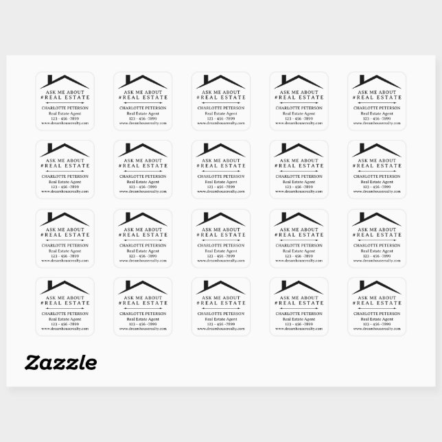 Ask Me About Real Estate Sticker (Sheet)