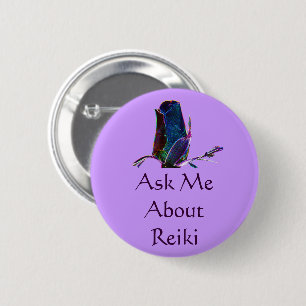 Ask Me About Reiki 6 Cm Round Badge