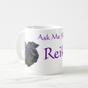 Ask Me About Reiki Purple Rose Coffee Mug