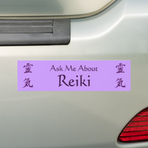 Ask Me About Reiki Symbol Bumper Sticker