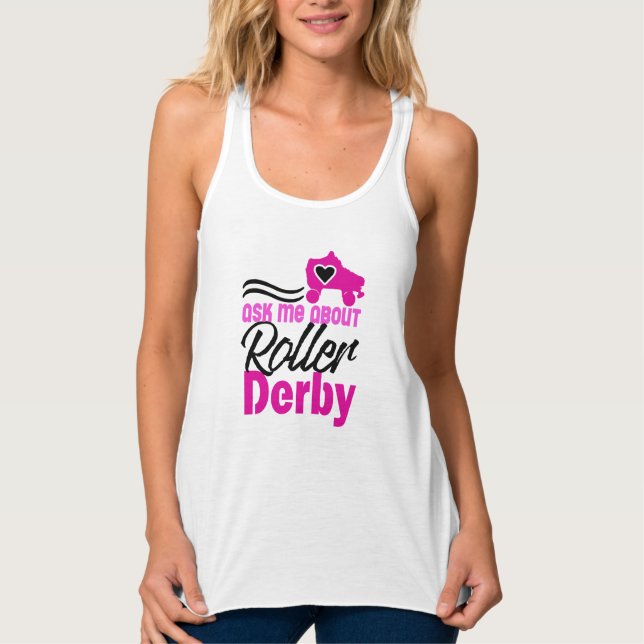 Ask me about Roller Derby, Roller Skating Singlet (Front)