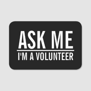 Ask Me Black Volunteer Badge