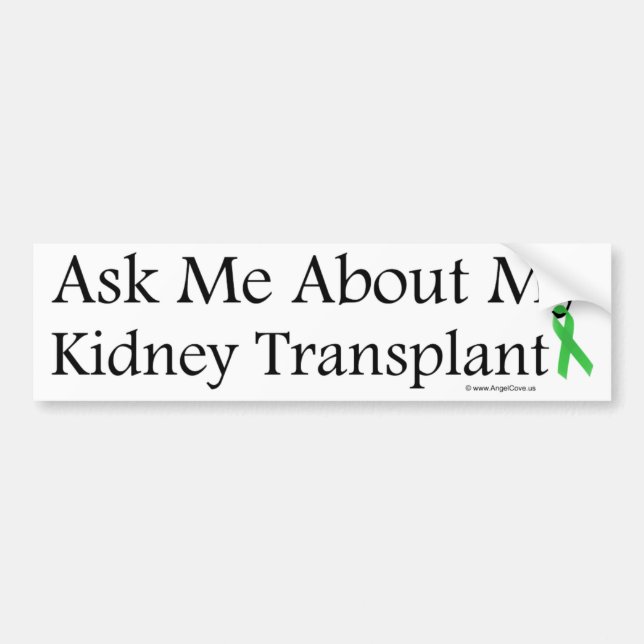 Ask Me Kidney Bumper Sticker (Front)