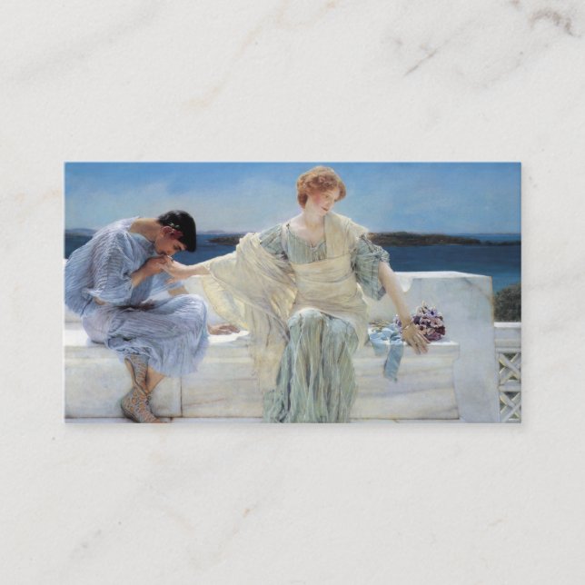 Ask Me No More by Alma Tadema Wedding Enclosure Card (Front)
