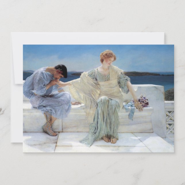 Ask Me No More by Alma Tadema Wedding Invitation (Front)