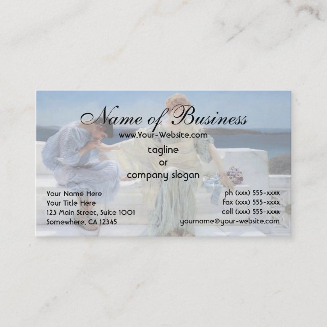 Ask Me No More by Sir Lawrence Alma Tadema Business Card (Front)