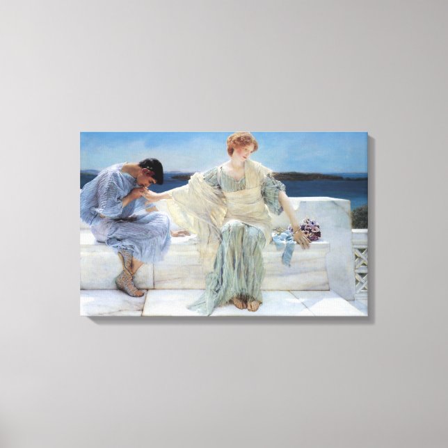 Ask Me No More by Sir Lawrence Alma Tadema Canvas Print (Front)