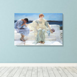 Ask Me No More by Sir Lawrence Alma Tadema Canvas Print