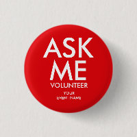 Ask Me Volunteer Charity Event Red
