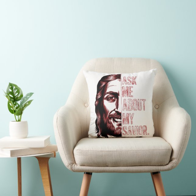  Ask Now From Me About My Saviour Christian Witnes Cushion (Chair)