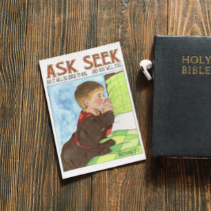 Ask Seek Boy and Dog Praying Inspirational  Postcard
