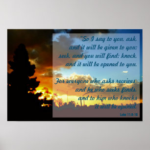 Ask, Seek, Knock 19" x 13", Poster