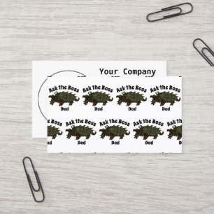 Ask the Boss Dad Alligator Snapping Turtle Business Card