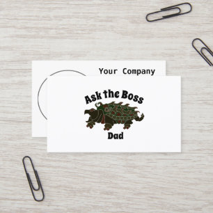Ask the Boss Dad Alligator Snapping Turtle Business Card