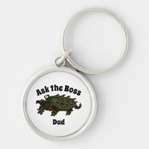 Ask the Boss Dad Alligator Snapping Turtle Key Ring